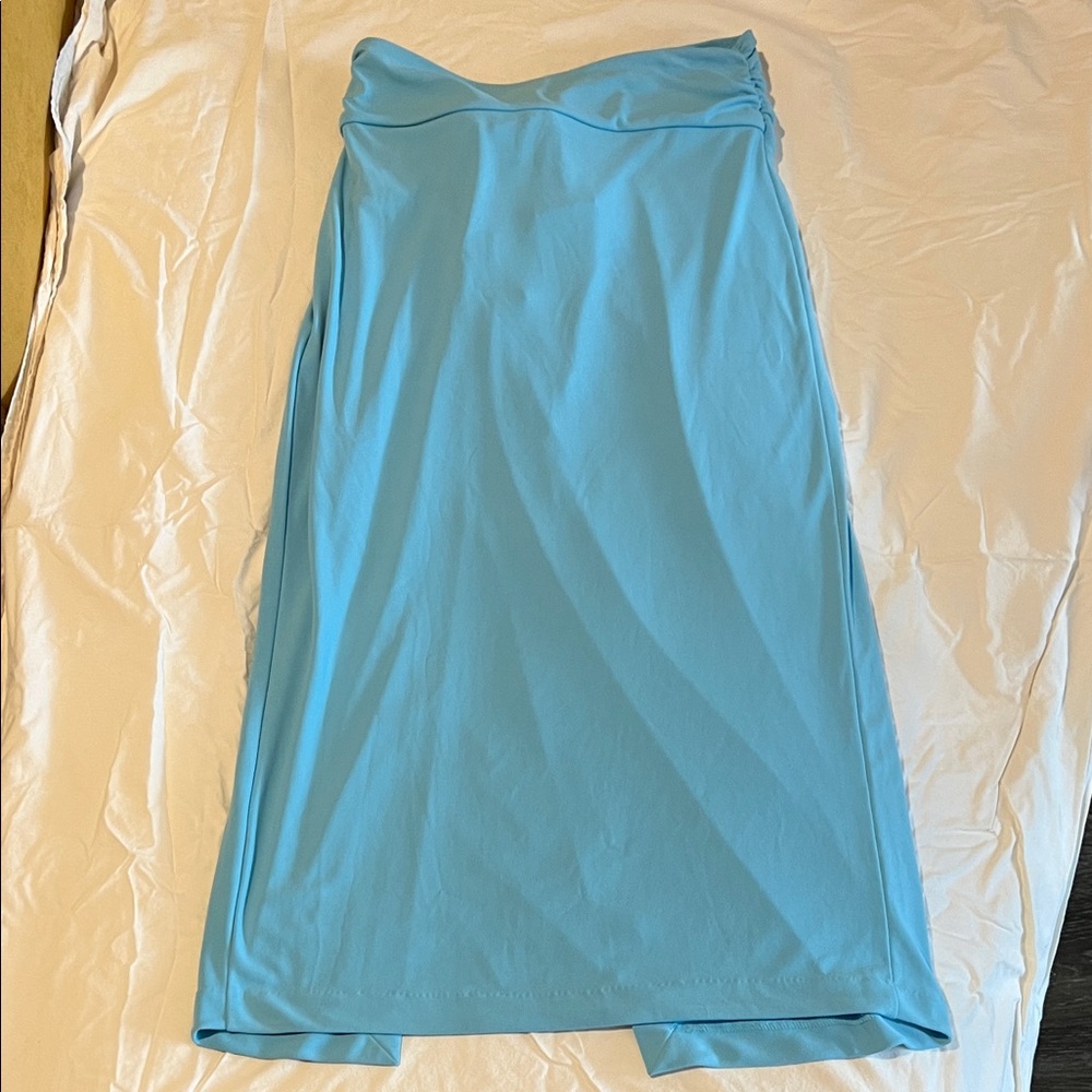 Zara Asymmetrical Skirt in Light Blue - Picture 5 of 5